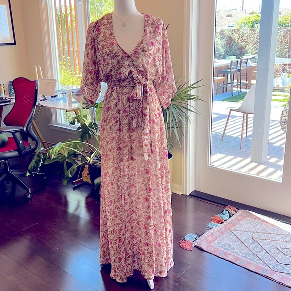 Aakaa Floral Maxi Dress l Size S - Picture 1 of 4